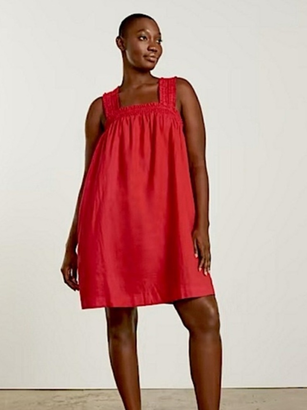 Everlane Red Linen Dress M
